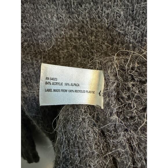 GAP |Women’s Sweater Gray Alpaca Wool Blend Knit Pullover Scoop Neck Size XS - Picture 3 of 6